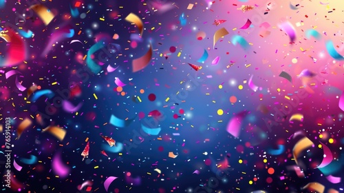 Festive Confetti Background for Celebration and Party Themes