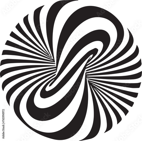 optical illusion, element, circle, black and white stripes, sticker, design graphic symbols of the company logo, the ability to change color and size. 