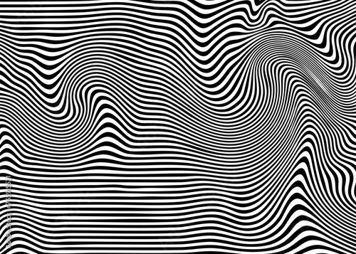 Indie Aesthetic Trippy Wave Pattern, Retro Psychedelic Background
