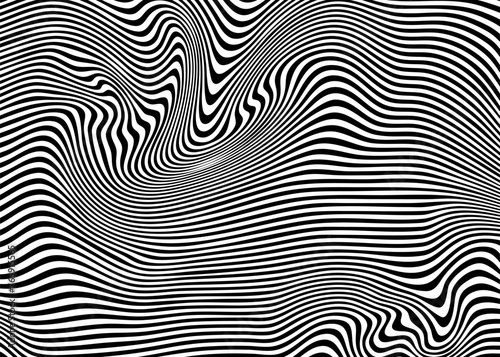 Indie Aesthetic Trippy Wave Pattern, Retro Psychedelic Background