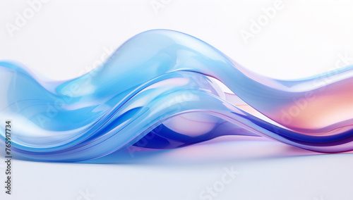 Macro photography of an electric blue and violet wave on a white surface