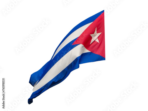 Cuba official flag isolated on white background. © Ustun