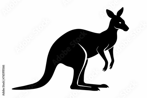 Kangaroo silhouette vector illustration 