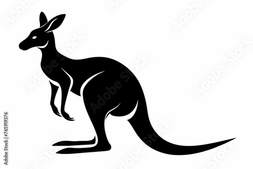 Kangaroo silhouette vector illustration 