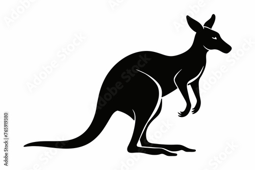 Kangaroo silhouette vector illustration 