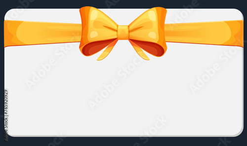 Large ribbon bow for gifts. Vector illustration of a bow with a horizontal fly for a gift certificate