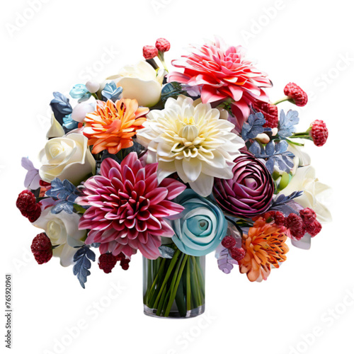 bouquet in a vase decoration planted in a ceramic pot image	
