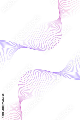 Abstract background with waves for banner. Standart poster size. Vector background with lines. Element for design isolated on white. Pink, purple and white gradient. Brochure, booklet. Summer, spring