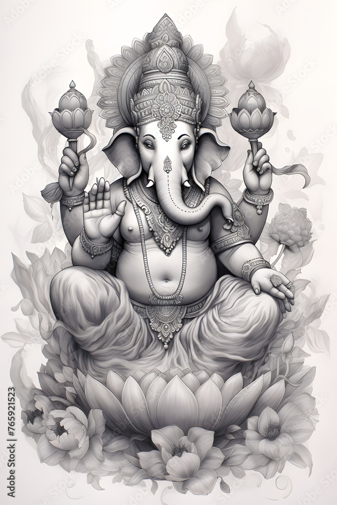Illustration of the divine wisdom deity Ganesha