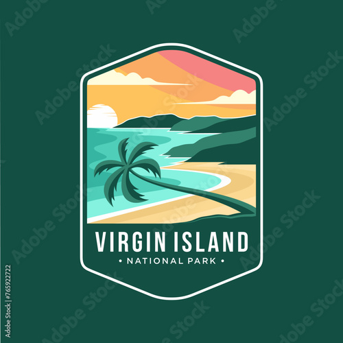 Virgin Islands National Park Emblem patch logo illustration