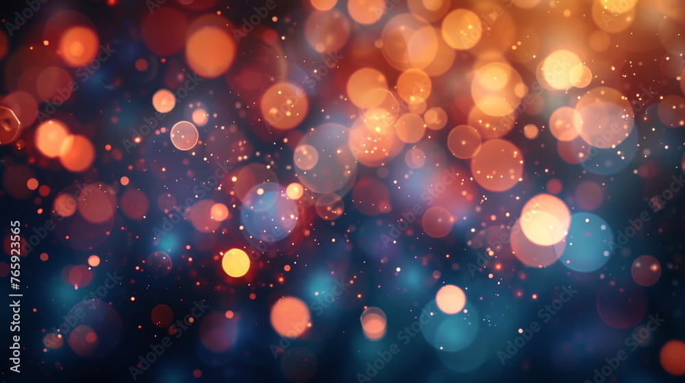 Christmas light blur background, light bokeh from Xmas decoration on tree at night party in winter. Vintage retro color tone, holiday illumination concept, garland bokeh lights over dark blue Christmas light blur background, light bokeh from Xmas decoration on tree at night party in winter. Vintage retro color tone, holiday illumination concept, garland bokeh lights over dark blue