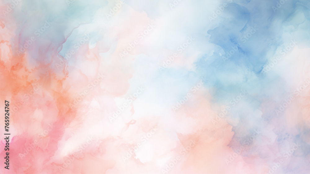 Abstract pastel colors watercolor background. Watercolor background. Abstract watercolor cloud texture. - obrazy, fototapety, plakaty 