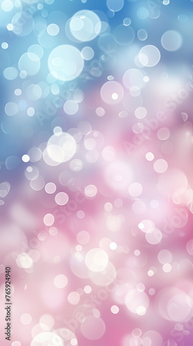 Abstract background of glitter vintage lights. De-focused banner blurred light element for cover decoration bokeh. Holiday concept with light blue and pink particles. Christmas shine particles