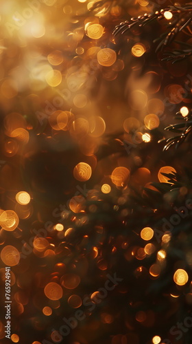 Abstract soft focus sunset nature landscape of flowers and leaves, warm golden hour sunrise time. Tranquil spring summer nature closeup and blurred forest background. Idyllic. Copy space for text.