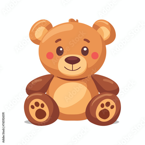 teddy bear toy icon cartoon isolated vector 