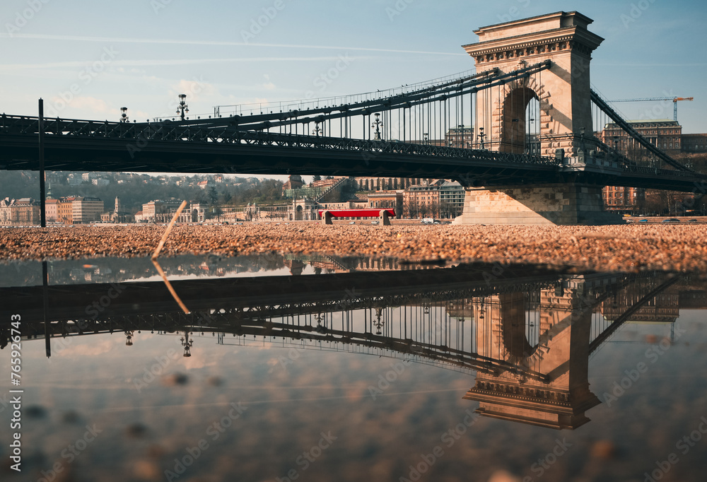 Obraz premium A bridge in Budapest.