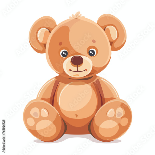 teddy bear toy icon cartoon isolated vector 