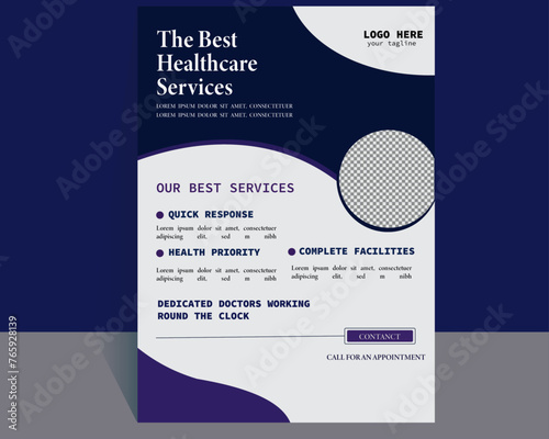 mockup Print Flyer design.. Template. mockup. MEDICAL flyer professonal flyer photo