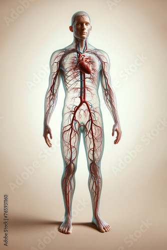 Human Circulatory System Full-Length View