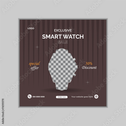 Smart watch Social media post presentation