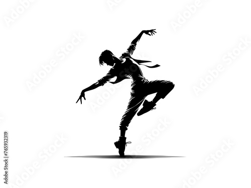 Harmonious Movement: Vibrant Dance Vector Illustration Capturing the Elegance and Energy of Dancer, Perfect for Dynamic Design and Artistic Expressions