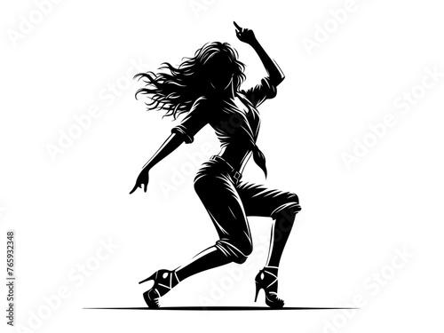 Harmonious Movement: Vibrant Dance Vector Illustration Capturing the Elegance and Energy of Dancer, Perfect for Dynamic Design and Artistic Expressions