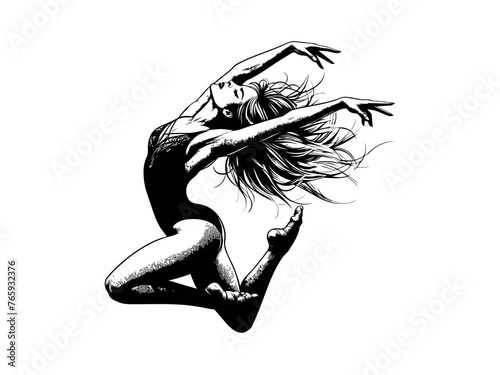 Harmonious Movement: Vibrant Dance Vector Illustration Capturing the Elegance and Energy of Dancer, Perfect for Dynamic Design and Artistic Expressions