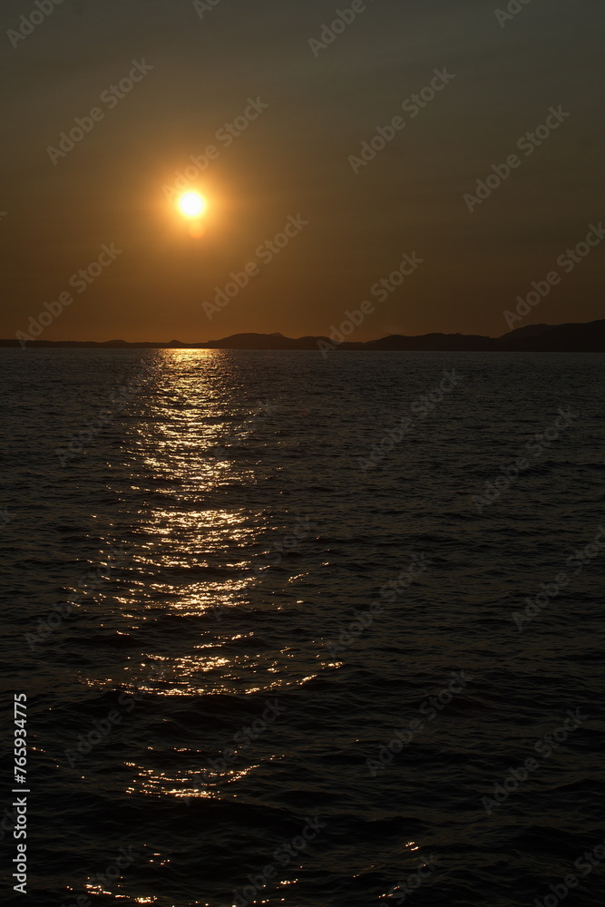 Sun setting on the Mediteranean Sea