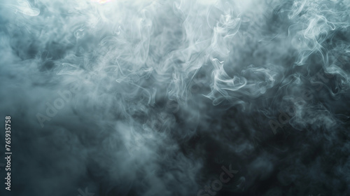 Smoky gray mist, ethereal and mysterious, soft and enigmatic background photo