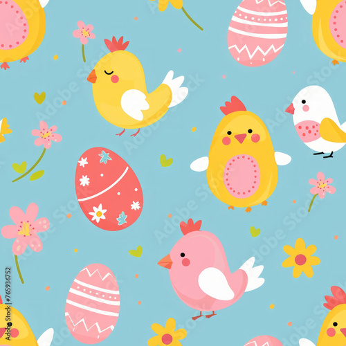 Easter concept seamless pattern © wuttichai1983