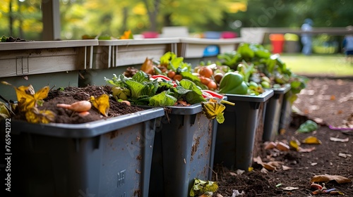 Prepared compost containers photo
