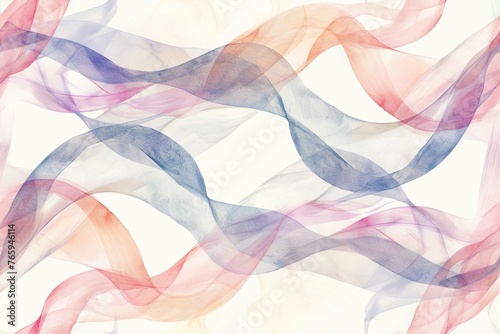 Serene pastel waves intertwining in an abstract design. Soft flowing lines in a harmonious abstract pattern. Graceful pastel curves blending in a peaceful abstract artwork.