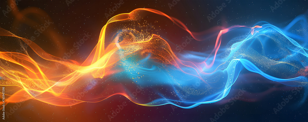 Obraz premium abstract background with glowing lines ai generative
