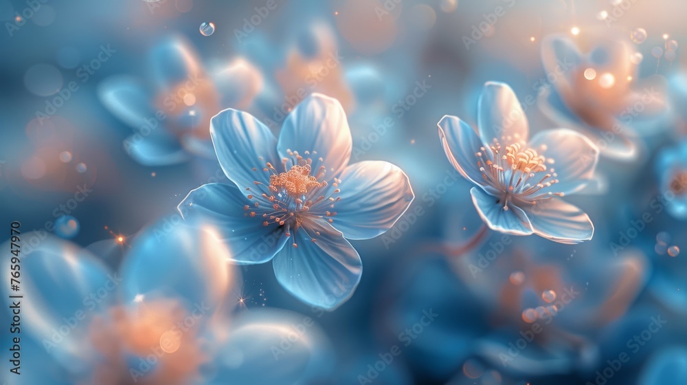 Fototapeta premium Bunch of flowers floating in the air