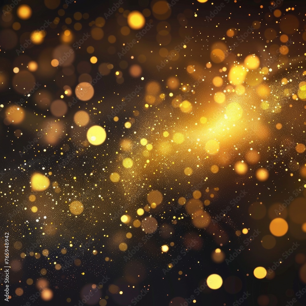 Golden dust light png. Bokeh light lights effect background. Christmas glowing dust background Christmas glowing light bokeh confetti and sparkle overlay texture for your design. Generative AI