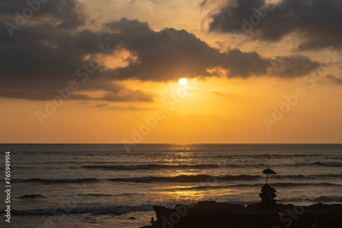 Beautiful sunset at Canggu beach in Bali, Indonesia