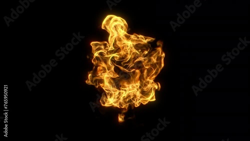 Fire and flames shot up close - 60fps 4K Pro Res with alpha mask pass