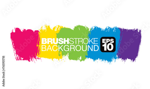 colorful vector brushstroke background, vector illustration
