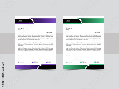 Modern creative & clean business style letterhead of your corporate project design.  Print with vector & illustration. 