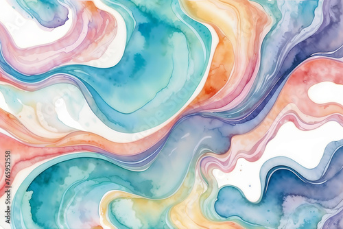 Abstract Pastel Watercolor Marble Pattern Background