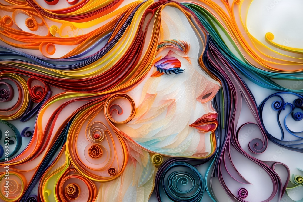 Colorful Quilled Paper Art