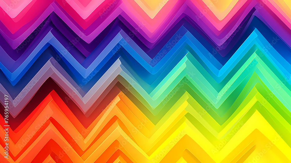 Fototapeta premium Retro zigzag stripes art abstract background