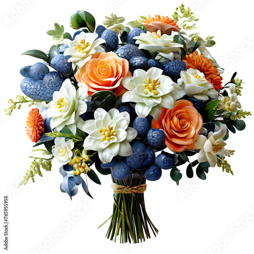Bouquet decoration colorful flowers image	
