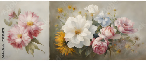 Floral polyptych. photo