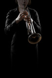 Trumpet player playing jazz musician