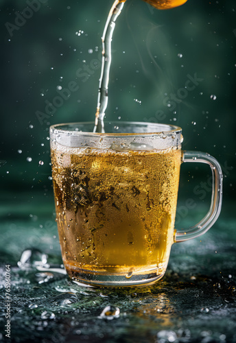 Wallpaper Mural Glass mug with tea Torontodigital.ca