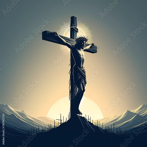 Photo of Jesus Christ with the crown of thorns for Holy Week, Easter photo
