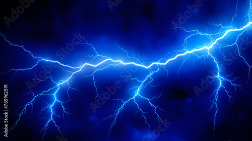 Thunderstorm, lightning and thunder in fantasy landscape © jiejie
