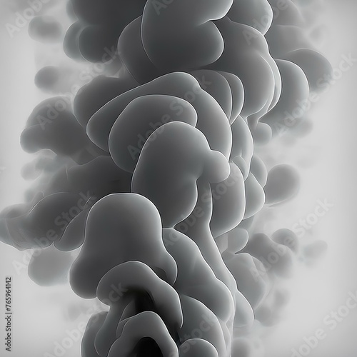 Smoke over white grey background graphic resource cool wavey. Generative AI