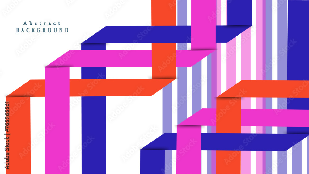 Modern abstract purple pink background with 3d concept. Modern presentation background with 3d layered lines.